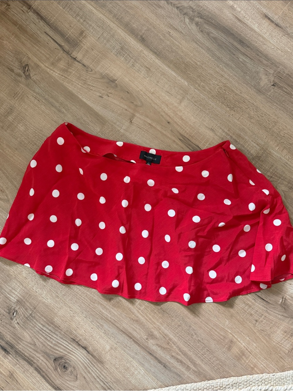 MAJORELLE Red Polka Dot Circle Skirt